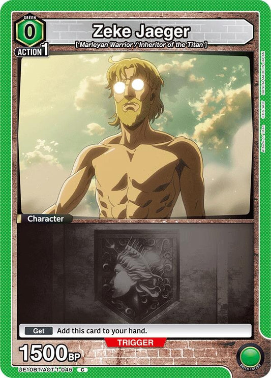 Image for Zeke Jaeger (045) (Box Topper Foil) (UE10BT/AOT-1-045) (UE10BT: Attack on Titan) - Union Arena