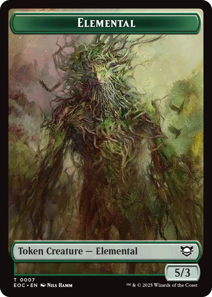 Image for Elemental (0007) // Golem (0014) Double-Sided Token (7 // 14) - Magic: The Gathering