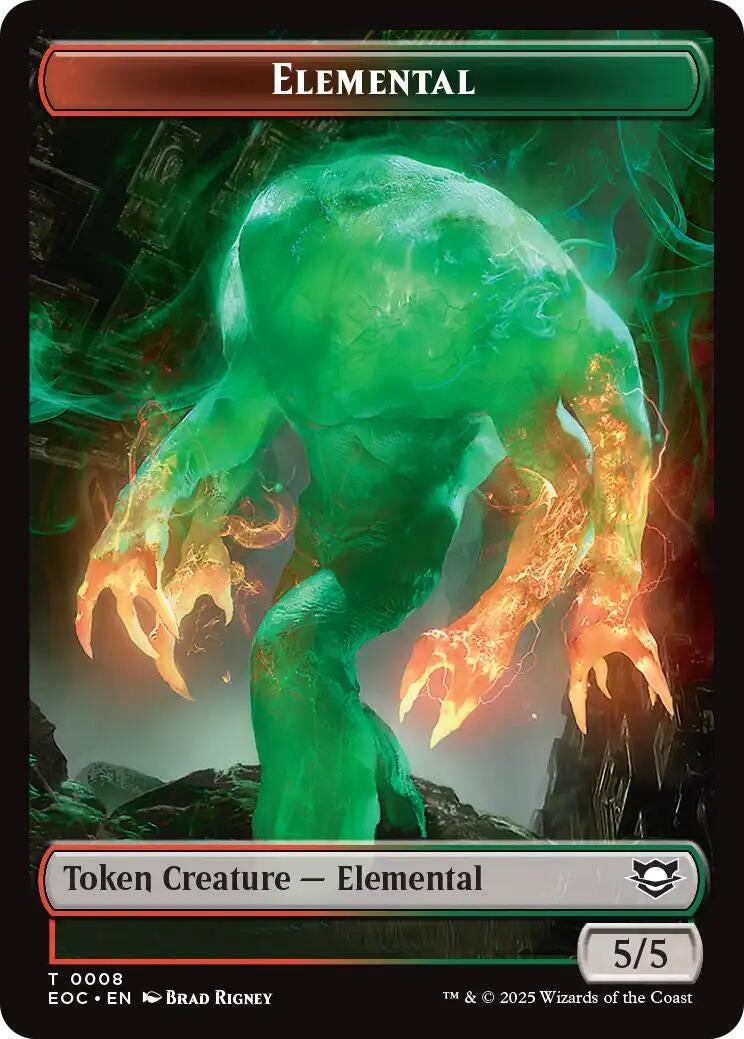 Image for Elemental (0008) // Gnome Double-Sided Token (8 // 11) - Magic: The Gathering