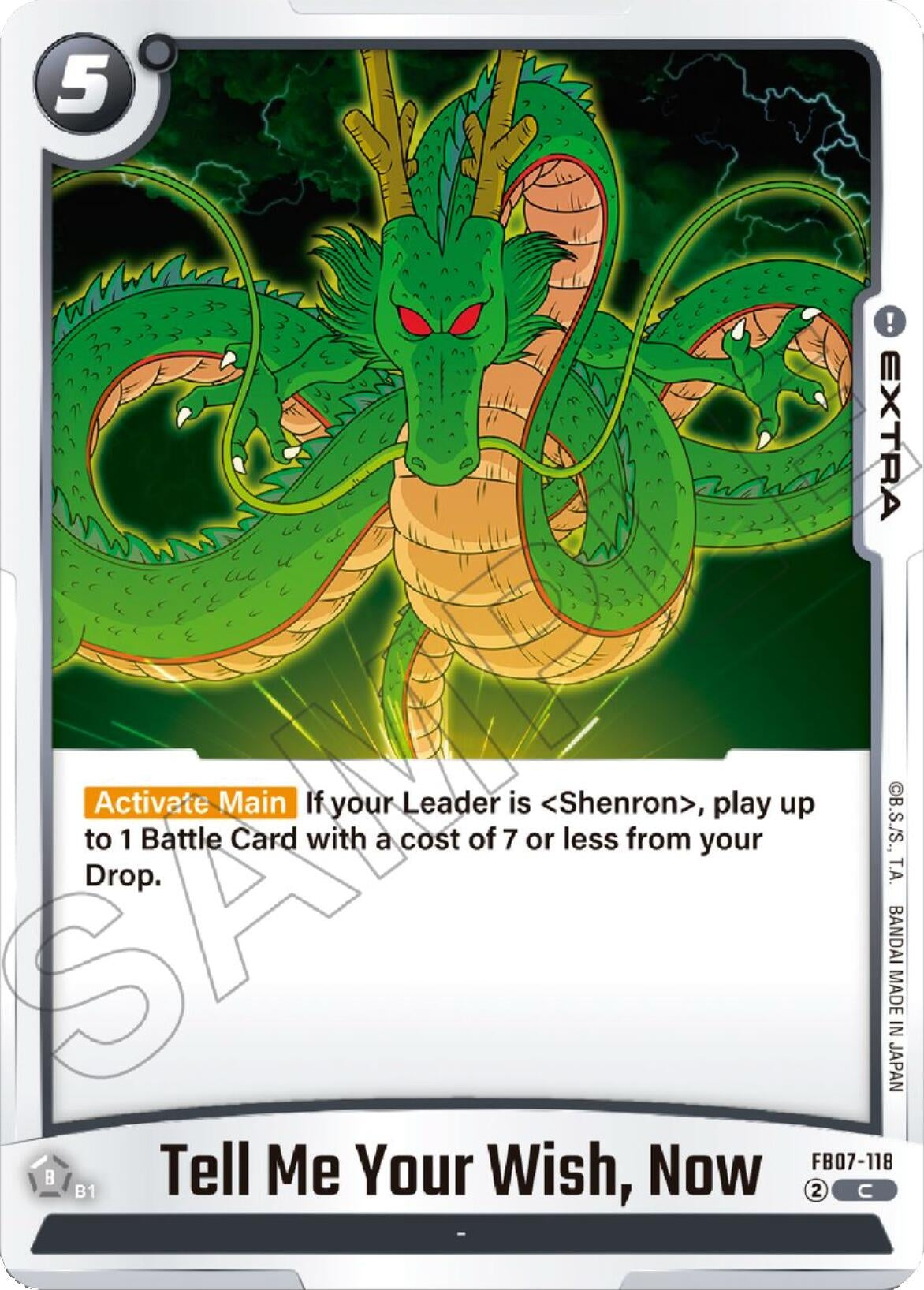 Image for Tell Me Your Wish, Now (FB07-118) (Wish For Shenron) - Dragon Ball Super: Fusion World