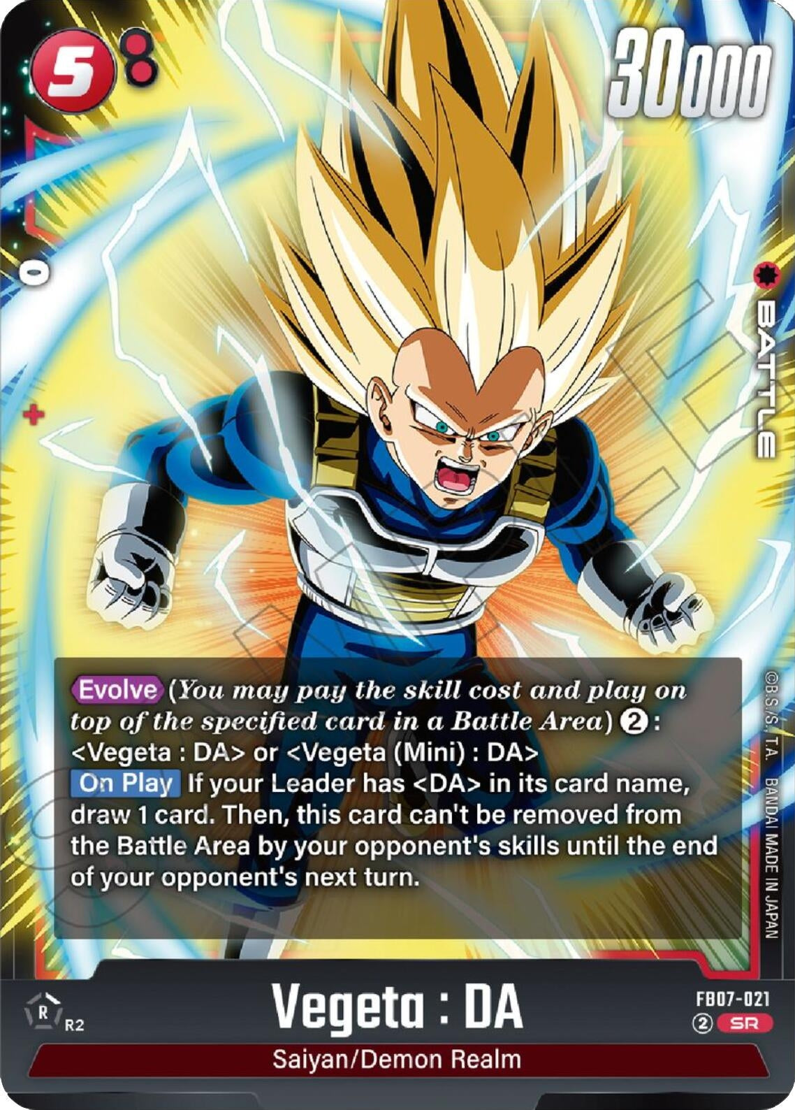 Image for Vegeta : DA - FB07-021 (FB07-021) (Wish For Shenron) - Dragon Ball Super: Fusion World