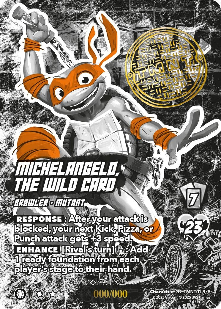 Image for Michelangelo, the Wild Card (Serial Numbered) (TMNT01 3/8) (Teenage Mutant Ninja Turtles) - UniVersus