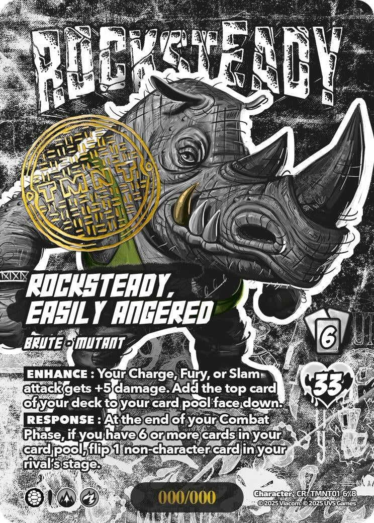 Image for Rocksteady, Easily Angered (Serial Numbered) (TMNT01 6/8) (Teenage Mutant Ninja Turtles) - UniVersus