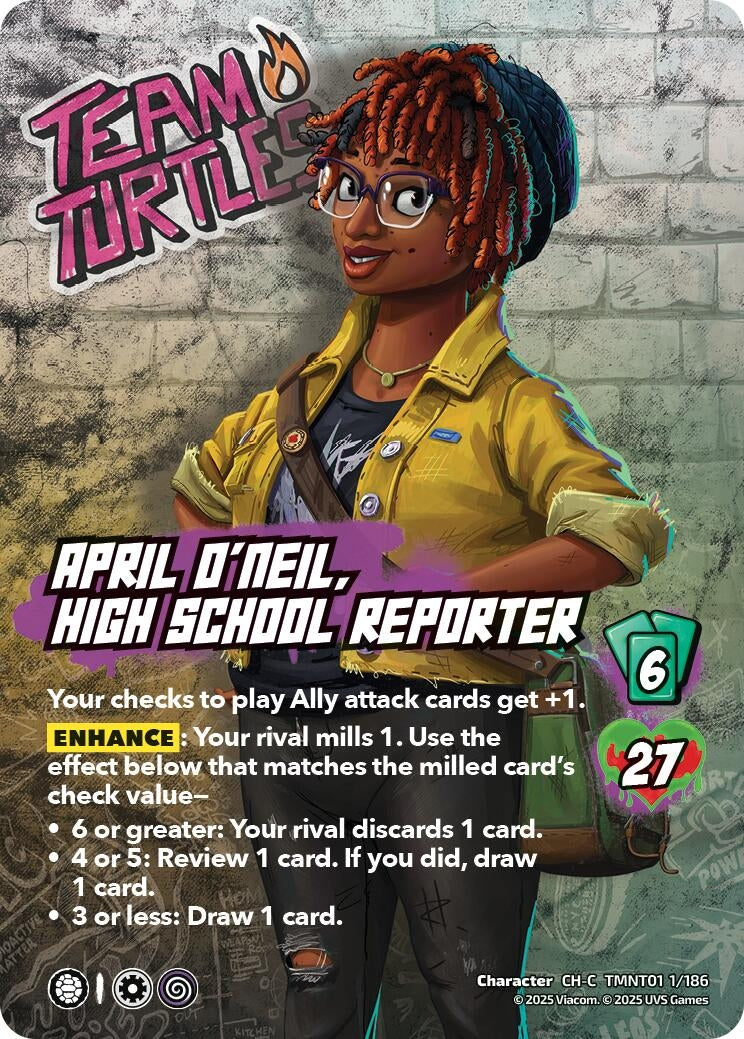 Image for April O'Neil, High School Reporter (TMNT01 1/186) (Teenage Mutant Ninja Turtles) - UniVersus
