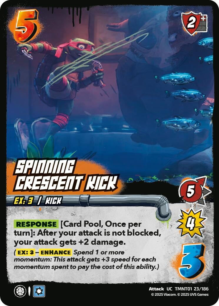 Image for Spinning Crescent Kick (TMNT01 23/186) (Teenage Mutant Ninja Turtles) - UniVersus
