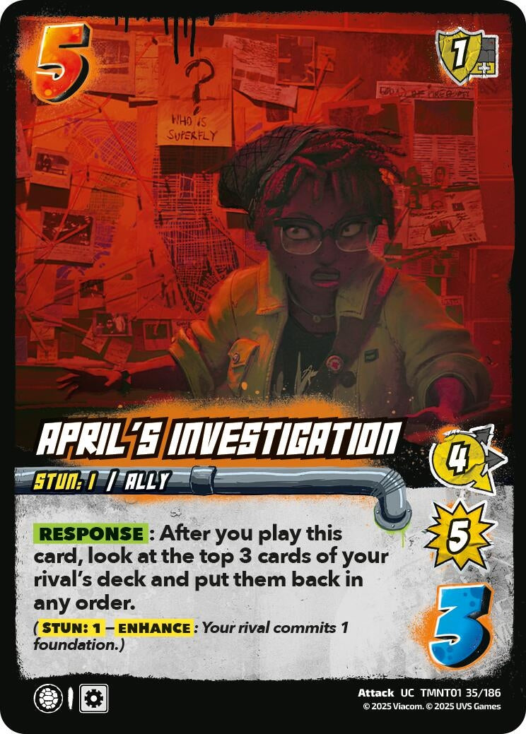 Image for April's Investigation (TMNT01 35/186) (Teenage Mutant Ninja Turtles) - UniVersus