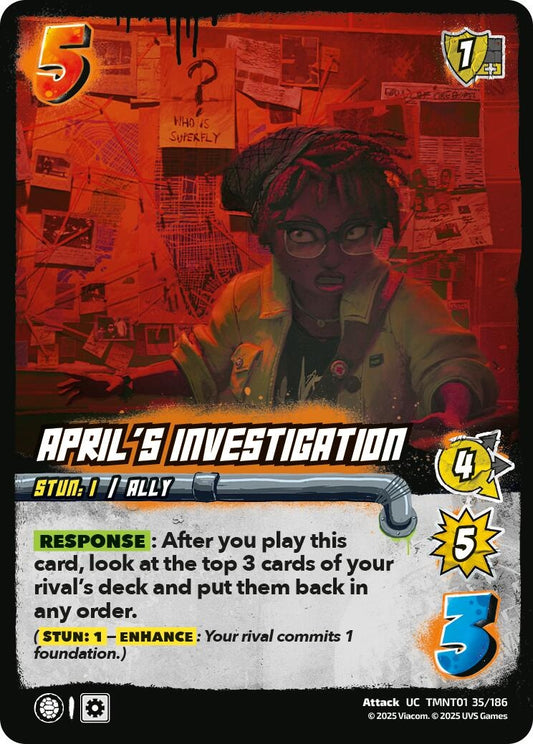 Image for April's Investigation (TMNT01 35/186) (Teenage Mutant Ninja Turtles) - UniVersus