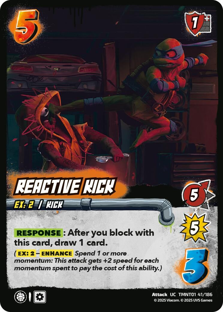 Image for Reactive Kick (TMNT01 41/186) (Teenage Mutant Ninja Turtles) - UniVersus