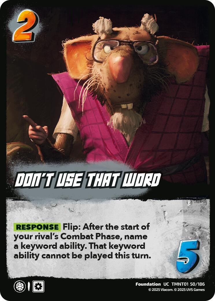 Image for Don't Use That Word (TMNT01 50/186) (Teenage Mutant Ninja Turtles) - UniVersus
