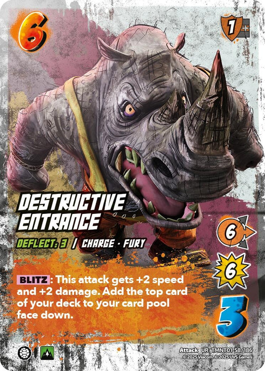 Image for Destructive Entrance (TMNT01 58/186) (Teenage Mutant Ninja Turtles) - UniVersus