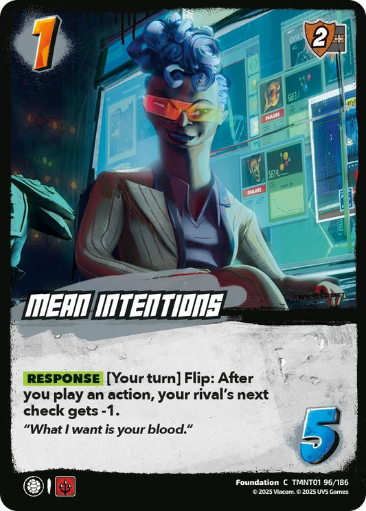 Image for Mean Intentions (TMNT01 96/186) (Teenage Mutant Ninja Turtles) - UniVersus