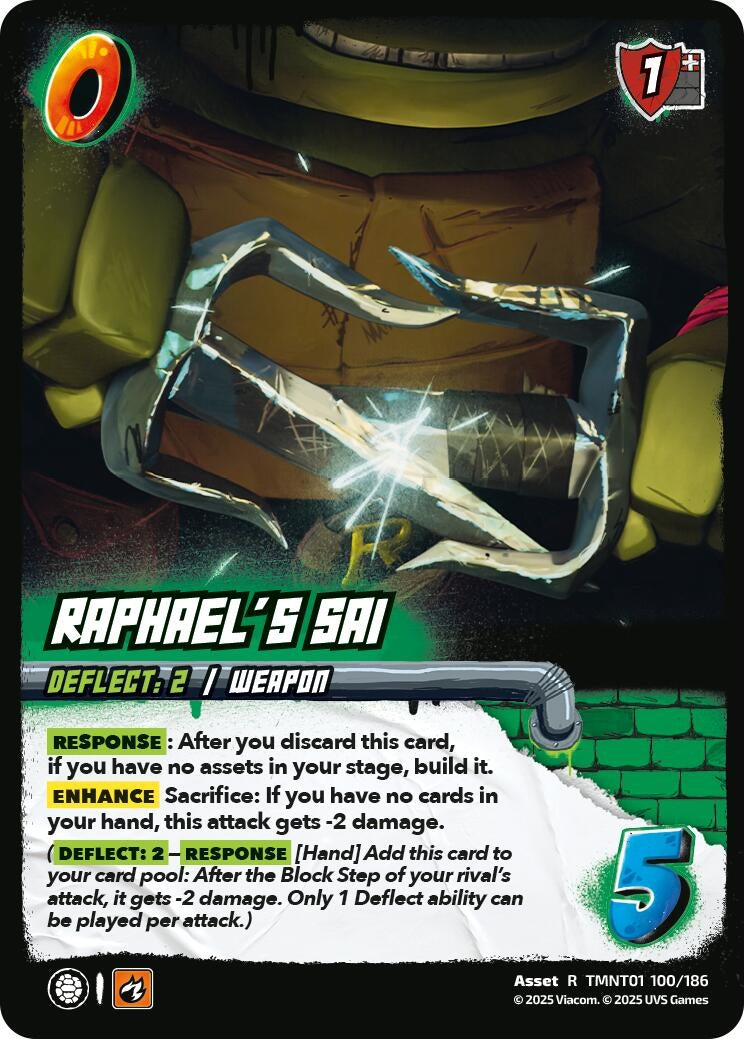 Image for Raphael's Sai (TMNT01 100/186) (Teenage Mutant Ninja Turtles) - UniVersus