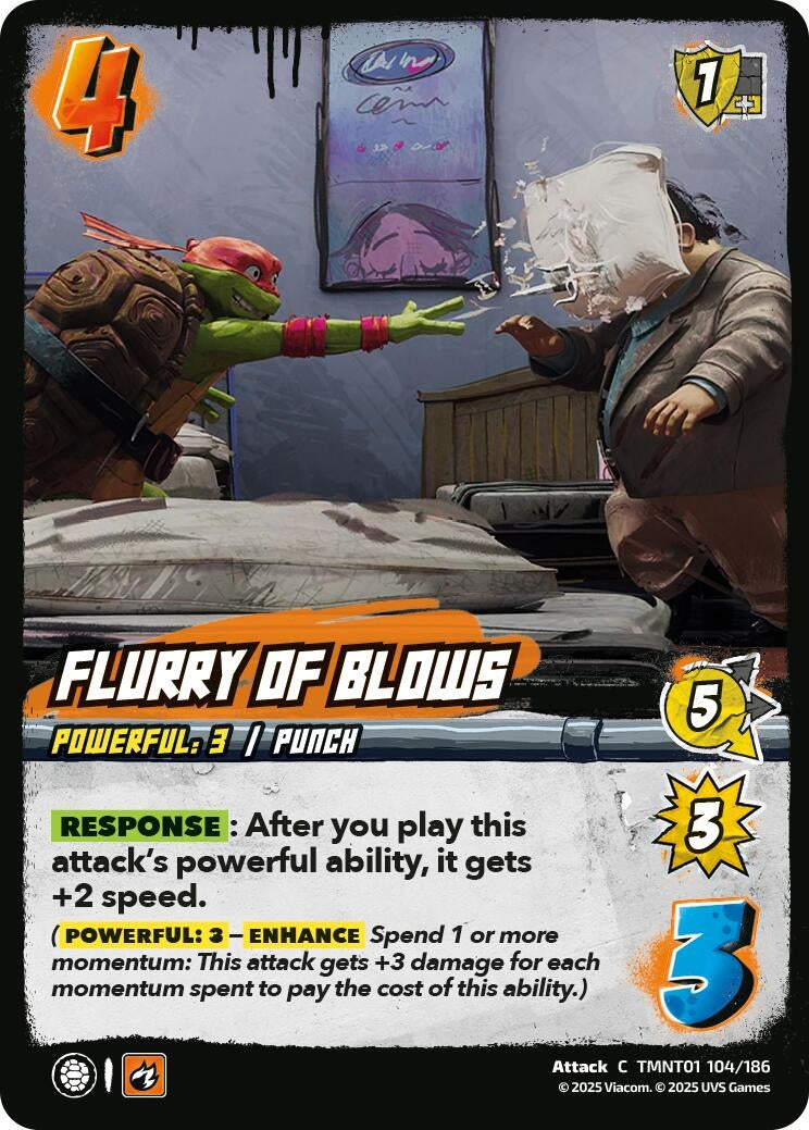 Image for Flurry of Blows (TMNT01 104/186) (Teenage Mutant Ninja Turtles) - UniVersus
