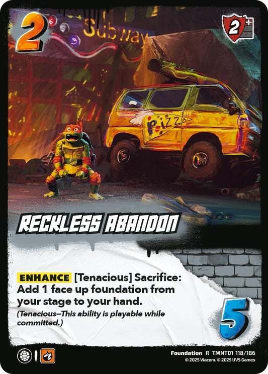 Image for Reckless Abandon (TMNT01 118/186) (Teenage Mutant Ninja Turtles) - UniVersus