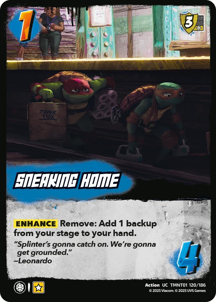 Image for Sneaking Home (TMNT01 120/186) (Teenage Mutant Ninja Turtles) - UniVersus