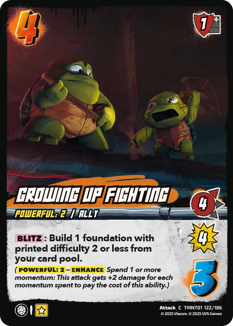 Image for Growing Up Fighting (TMNT01 122/186) (Teenage Mutant Ninja Turtles) - UniVersus