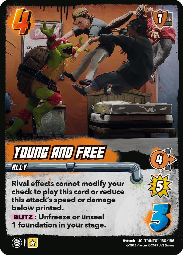 Image for Young and Free (TMNT01 130/186) (Teenage Mutant Ninja Turtles) - UniVersus