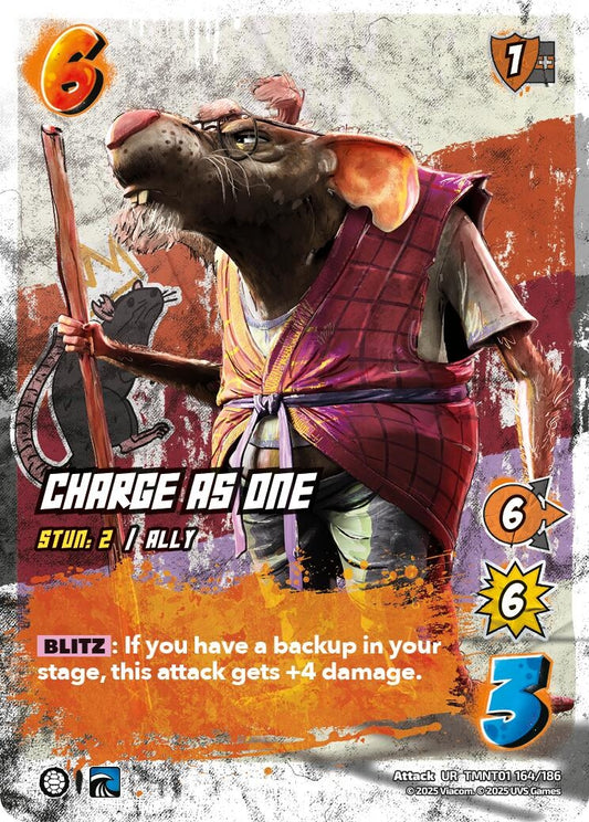 Image for Charge as One (TMNT01 164/186) (Teenage Mutant Ninja Turtles) - UniVersus