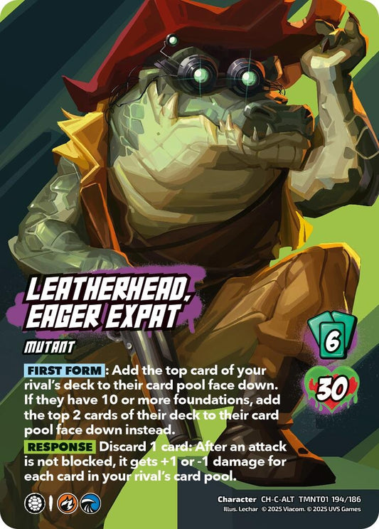 Image for Leatherhead, Eager Expat (Alternate Art) (TMNT01 194/186) (Teenage Mutant Ninja Turtles) - UniVersus