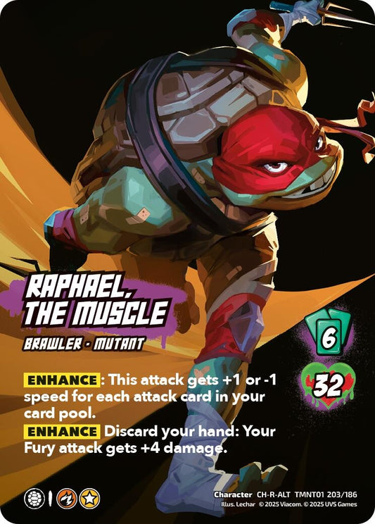 Image for Raphael, the Muscle (Alternate Art) (203) (TMNT01 203/186) (Teenage Mutant Ninja Turtles) - UniVersus