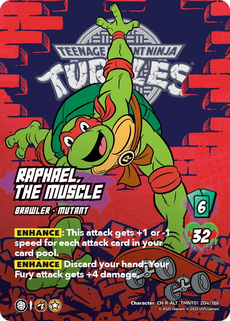 Image for Raphael, the Muscle (Alternate Art) (204) (TMNT01 204/186) (Teenage Mutant Ninja Turtles) - UniVersus