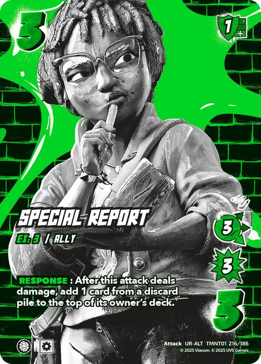 Image for Special Report (Alternate Art) (TMNT01 216/186) (Teenage Mutant Ninja Turtles) - UniVersus