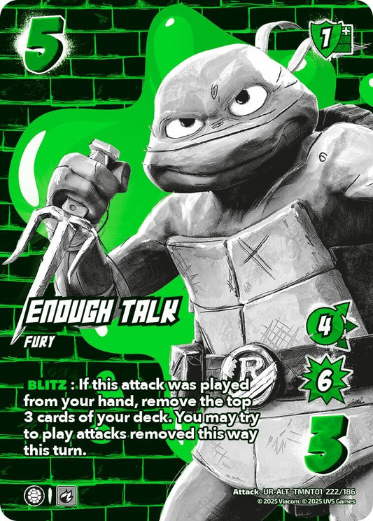 Image for Enough Talk (Alternate Art) (TMNT01 222/186) (Teenage Mutant Ninja Turtles) - UniVersus