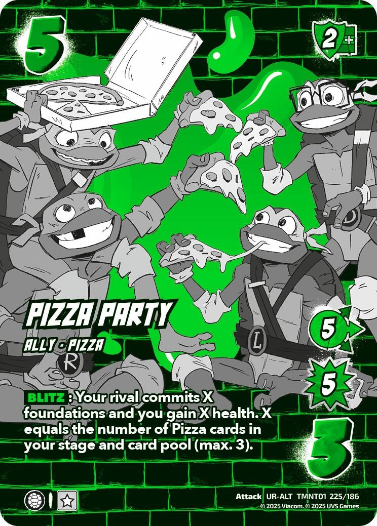 Image for Pizza Party (Alternate Art) (TMNT01 225/186) (Teenage Mutant Ninja Turtles) - UniVersus