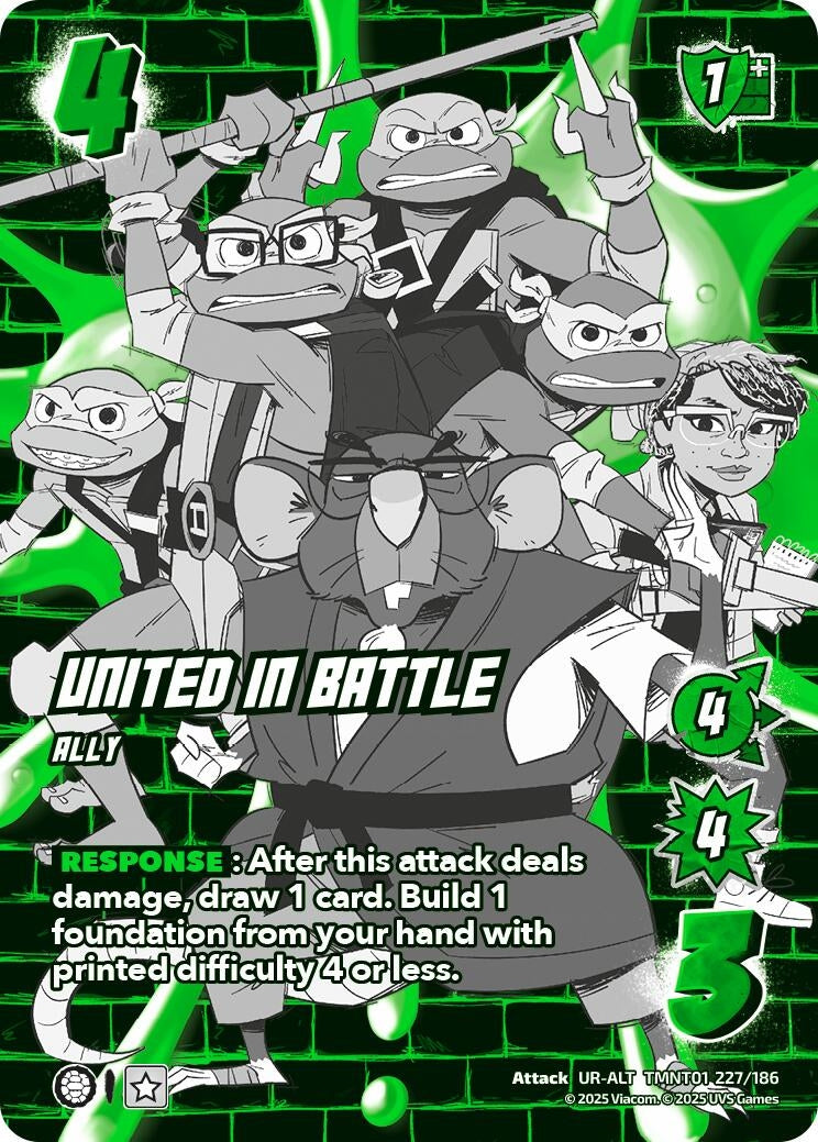 Image for United in Battle (Alternate Art) (TMNT01 227/186) (Teenage Mutant Ninja Turtles) - UniVersus