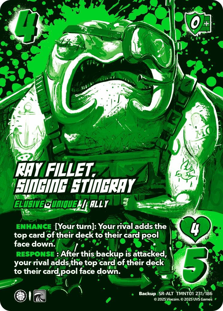 Image for Ray Fillet, Singing Stingray (Alternate Art) (TMNT01 231/186) (Teenage Mutant Ninja Turtles) - UniVersus