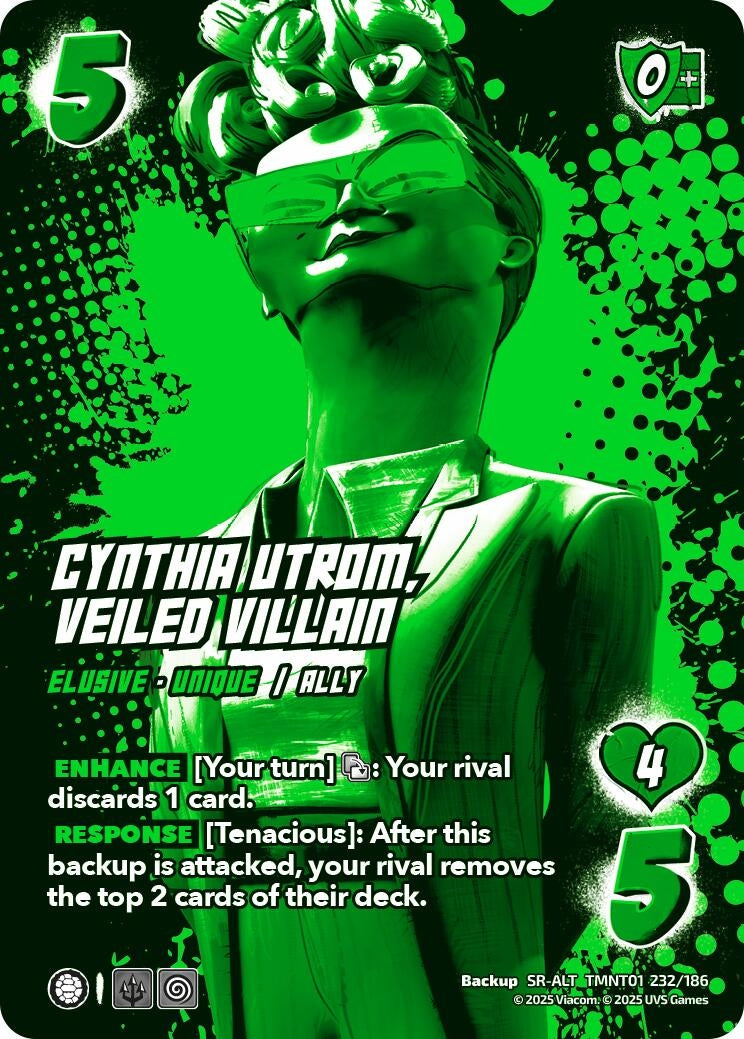 Image for Cynthia Utrom, Veiled Villain (Alternate Art) (TMNT01 232/186) (Teenage Mutant Ninja Turtles) - UniVersus