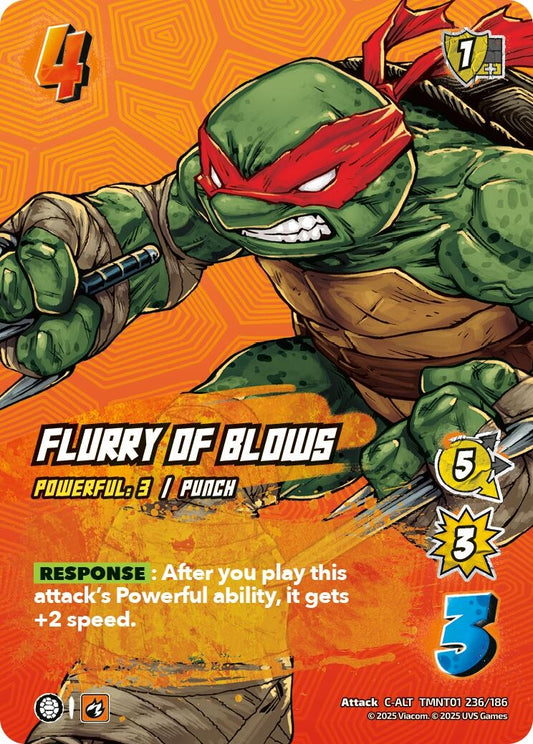 Image for Flurry of Blows (Alternate Art) (TMNT01 236/186) (Teenage Mutant Ninja Turtles) - UniVersus