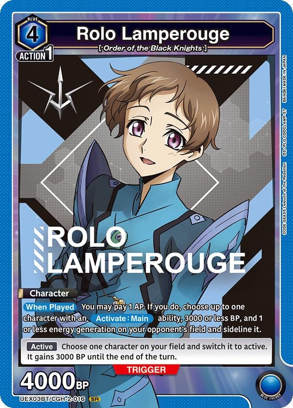 Image for Rolo Lamperouge (016) (UEX03BT/CGH-2-016) (UEX03BT: CODE GEASS: Lelouch of the Rebellion Vol.2) - Union Arena