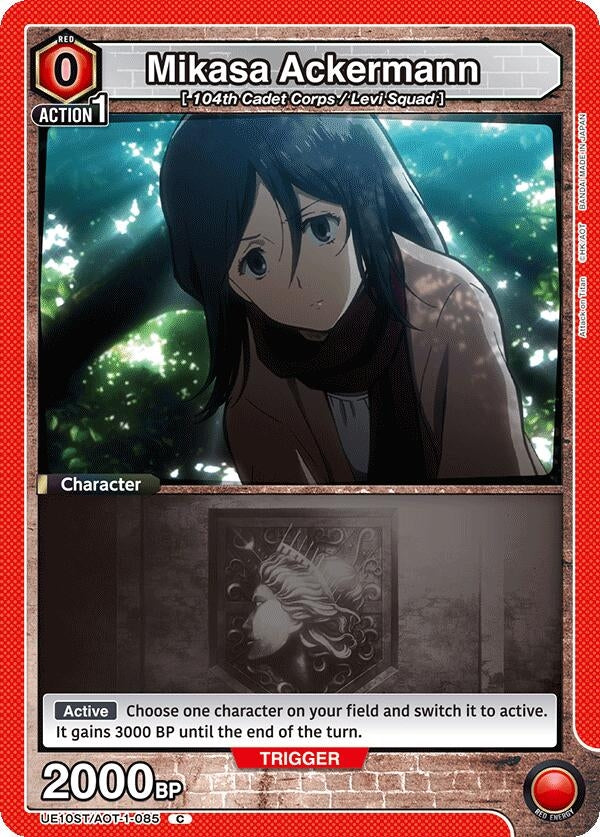 Image for Mikasa Ackermann (085) (UE10ST/AOT-1-085) (UE10ST: Attack on Titan Starter Deck) - Union Arena