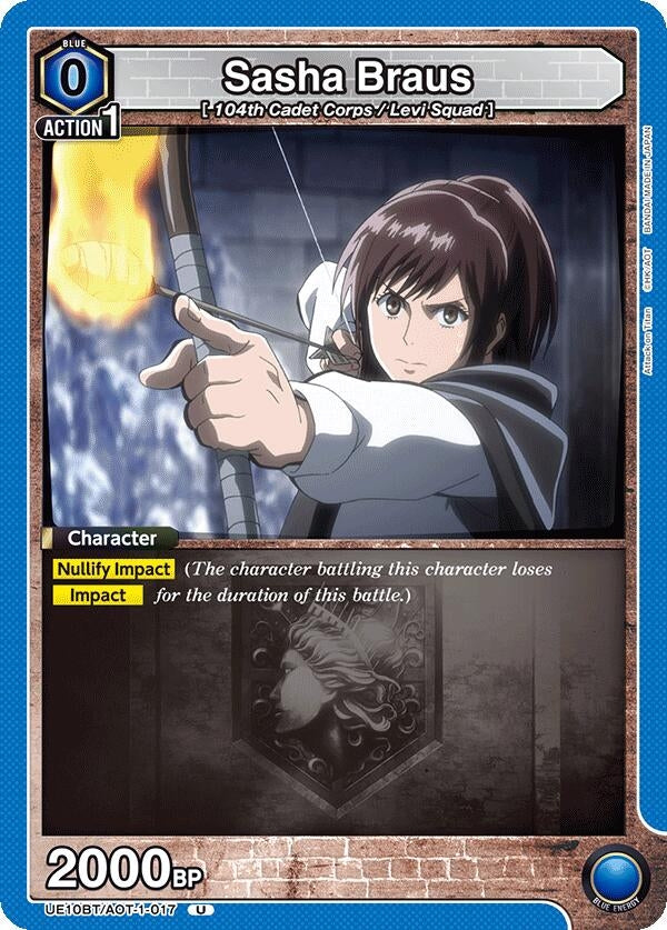 Image for Sasha Braus (017) (UE10BT/AOT-1-017) (UE10BT: Attack on Titan) - Union Arena
