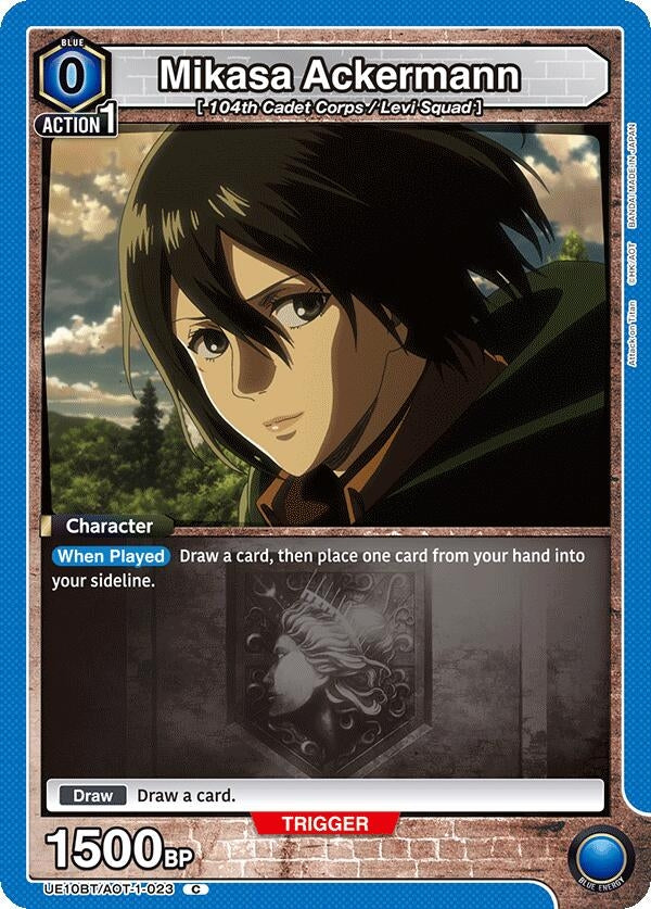 Image for Mikasa Ackermann (023) (UE10BT/AOT-1-023) (UE10BT: Attack on Titan) - Union Arena