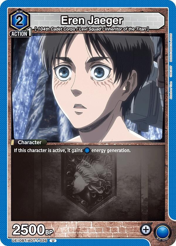 Image for Eren Jaeger (026) (UE10BT/AOT-1-026) (UE10BT: Attack on Titan) - Union Arena