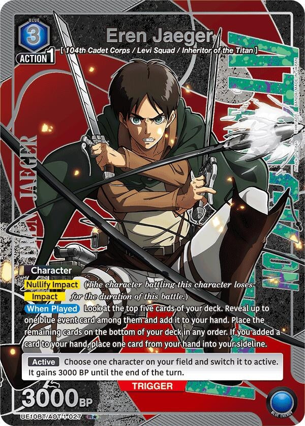 Eren Jaeger (027) (R*) (UE10BT/AOT-1-027) (UE10BT: Attack on Titan)