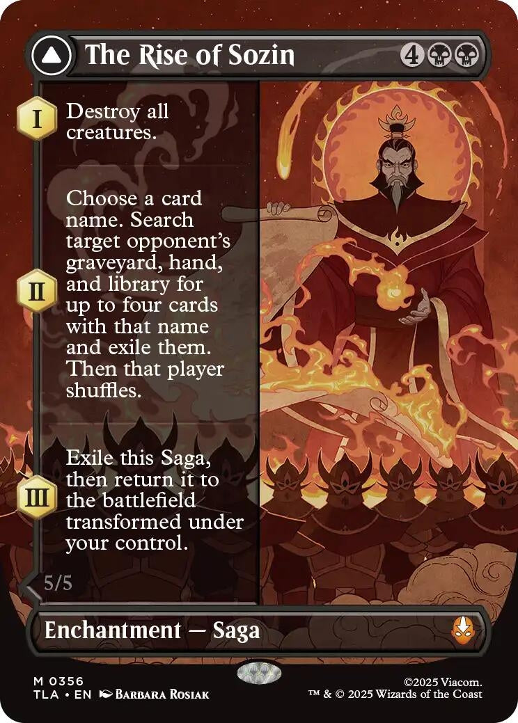 Image for The Rise of Sozin (Borderless) (356) (Avatar: The Last Airbender) - Magic: The Gathering