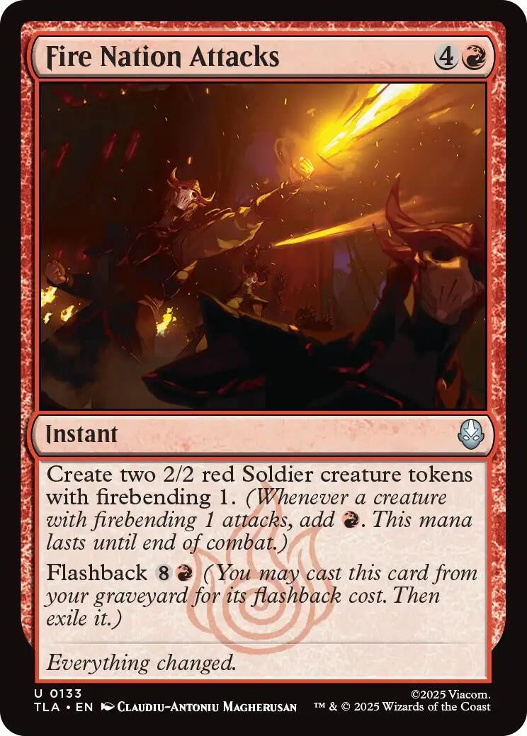 Image for Fire Nation Attacks (133) (Avatar: The Last Airbender) - Magic: The Gathering