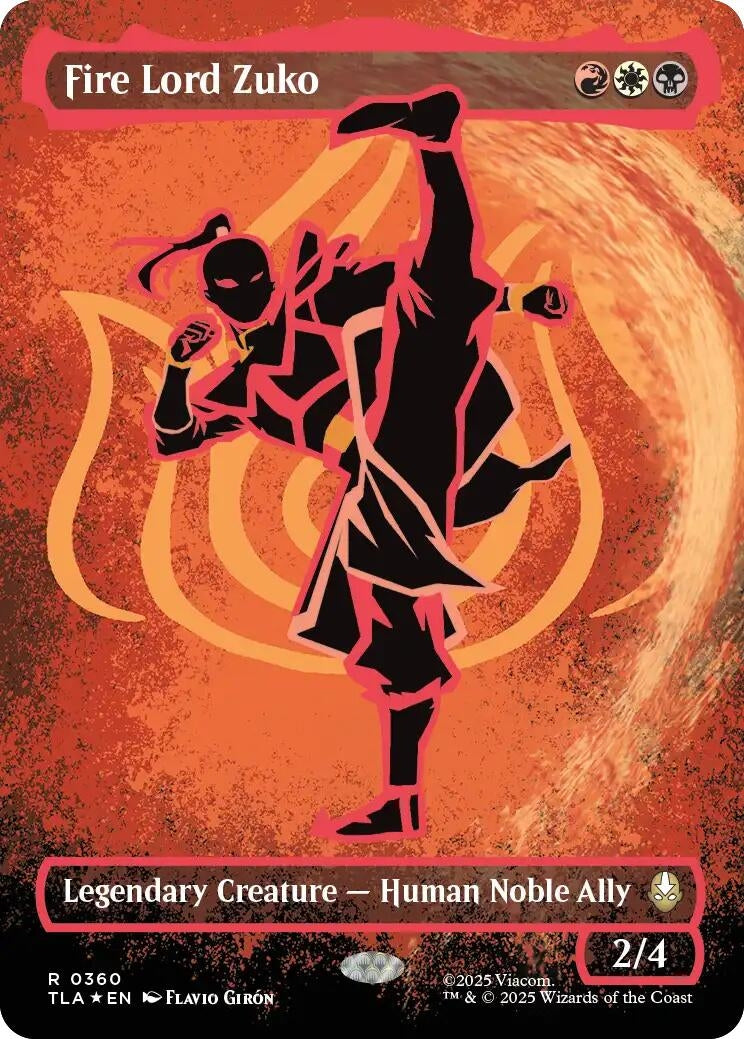 Image for Fire Lord Zuko (Borderless) (Neon Ink Foil) (360) (Avatar: The Last Airbender) - Magic: The Gathering