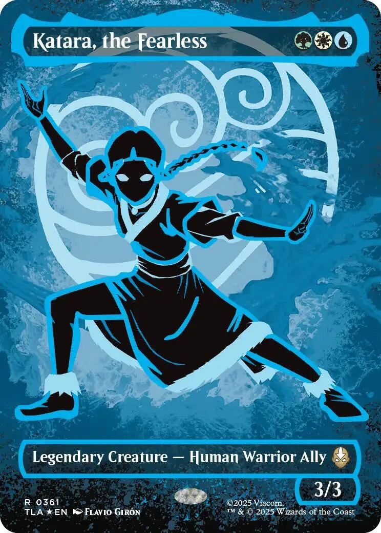 Image for Katara, the Fearless (Borderless) (Neon Ink Foil) (361) (Avatar: The Last Airbender) - Magic: The Gathering