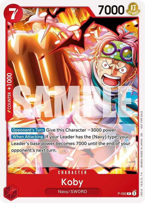 Image for Koby (OP12 Release Event) (P-092) (One Piece Promotion Cards) - One Piece Card Game
