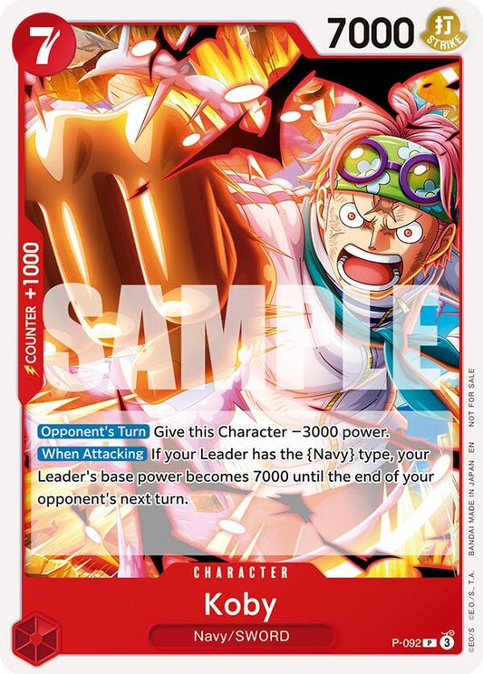 Image for Koby (OP12 Release Event) (P-092) (One Piece Promotion Cards) - One Piece Card Game