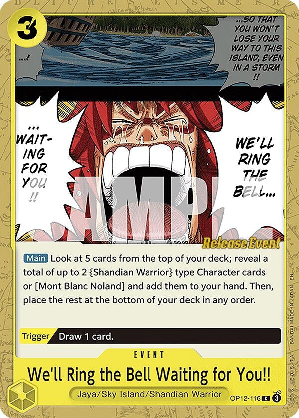 Image for We'll Ring the Bell Waiting for You!! (OP12-116) - One Piece Card Game