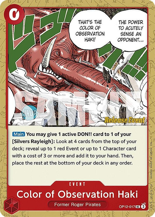 Image for Color of Observation Haki (OP12-017) - One Piece Card Game
