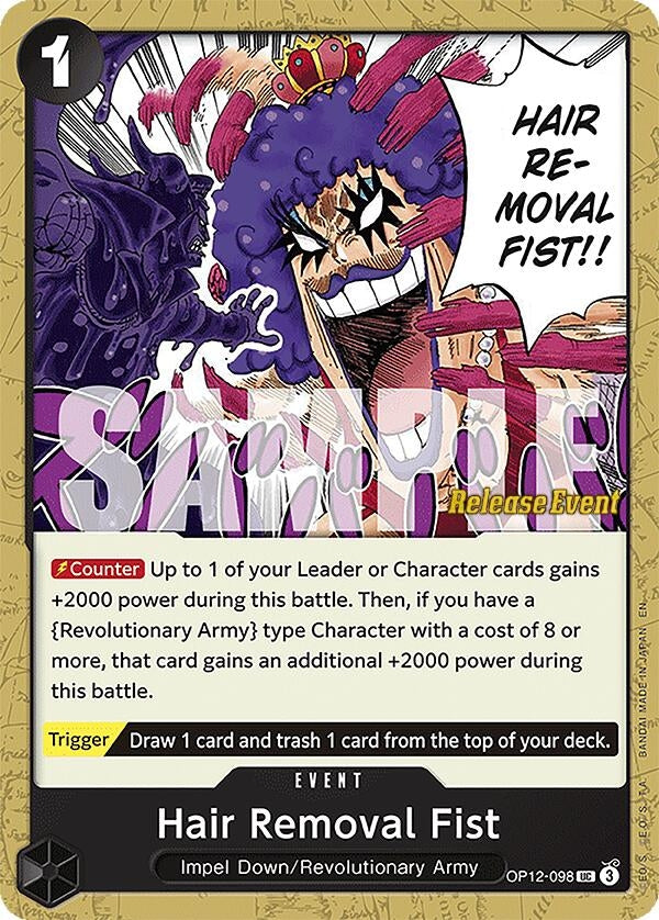 Image for Hair Removal Fist (OP12-098) - One Piece Card Game
