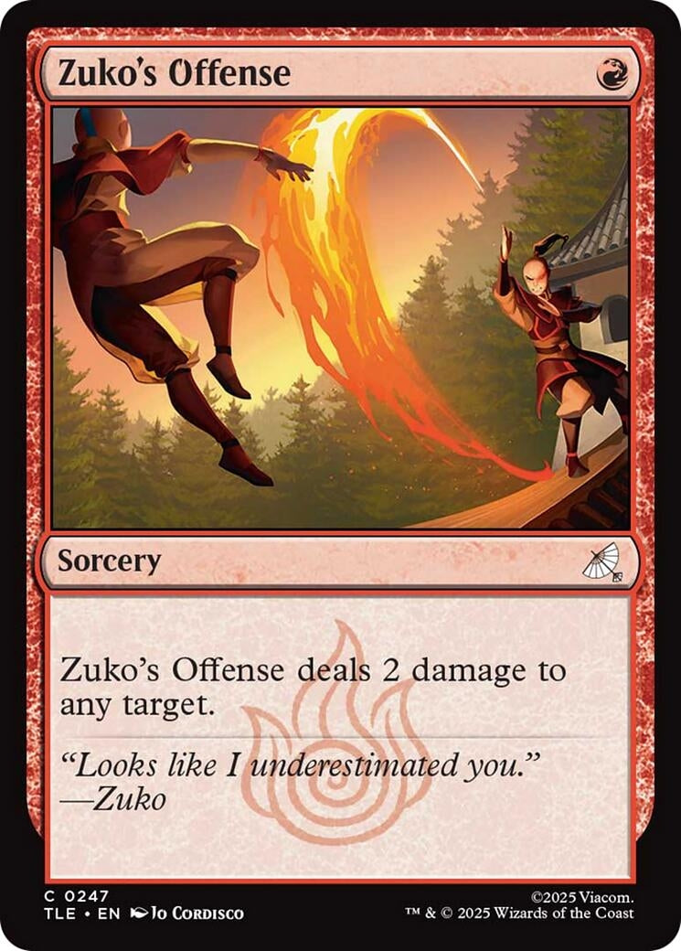 Image for Zuko's Offense (0247) (247) - Magic: The Gathering