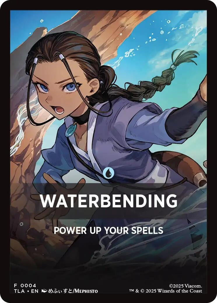 Image for Waterbending Theme Card (4) (Avatar: The Last Airbender) - Magic: The Gathering