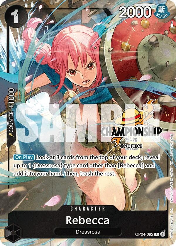 Image for Rebecca (CS 25-26 Celebration Pack) (OP04-092) - One Piece Card Game